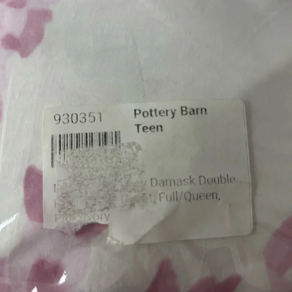 LoveShackFancy Damask Ruffle Duvet Cover Full Queen NEW - Picture 5 of 5